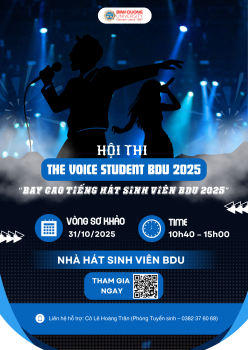 Thông báo: Hội thi Tiếng hát Sinh viên BDU 2025 (The Voice Students 2025)